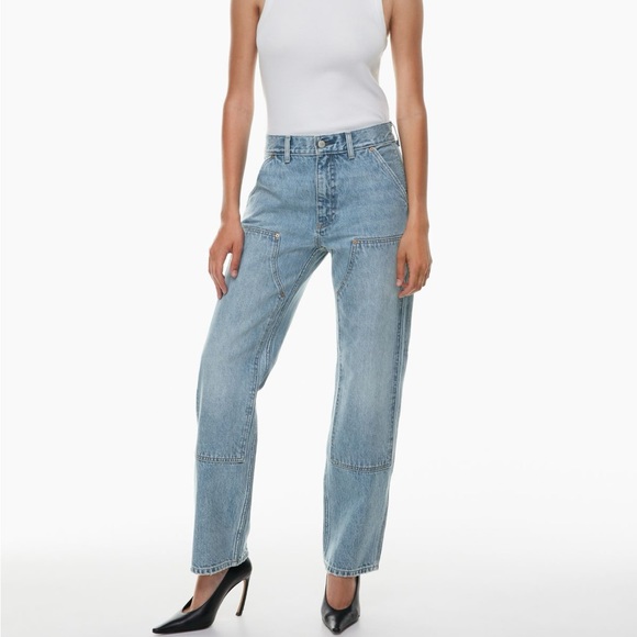 Denim Forum Pants - Denim Forum Light Blue High-Rise Carpenter Jeans